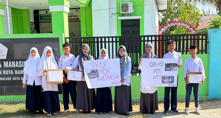 OSIM, TIM GAKUSU, DAN DUTA 5S MTs DARUL MUBIN GALANG DANA TANGGAP DARURAT BENCANA